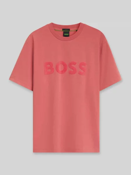T-shirt o kroju regular fit z mieszanki bawełny Boss Green