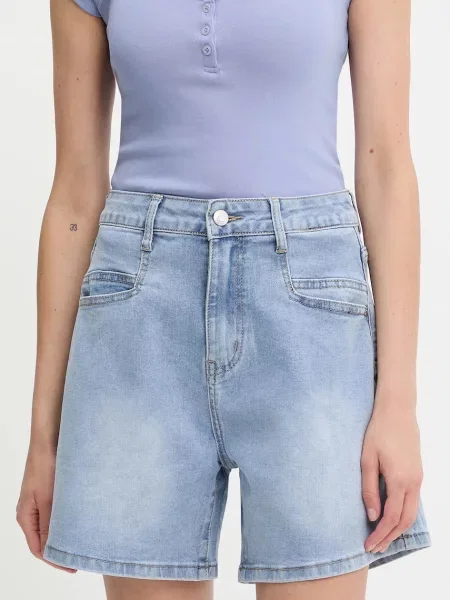Džínové šortky Answear Lab high waist modrá