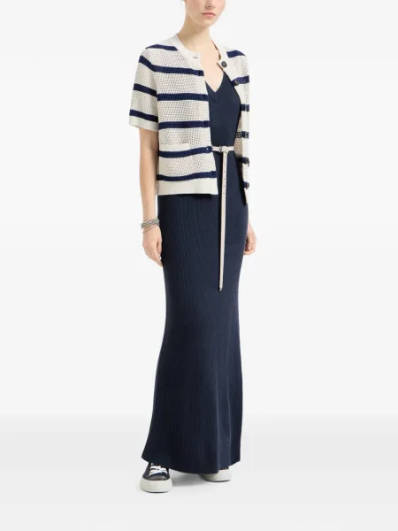 Rochie maxi Brunello Cucinelli tricotate de costum albastru