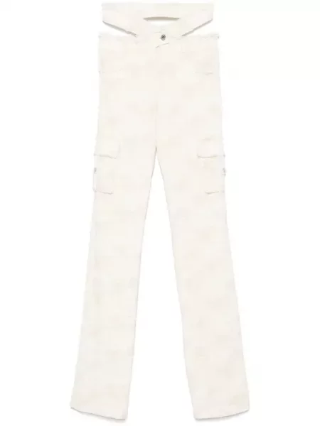 Spodnie Off-white w kamuflażu białe