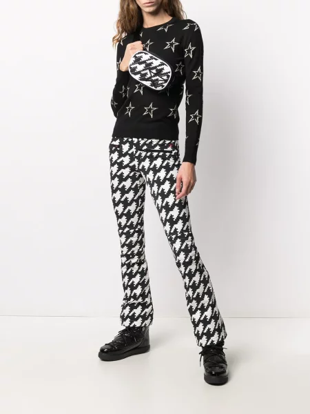 Raštuotas "houndstooth" rašto diržas Perfect Moment juoda