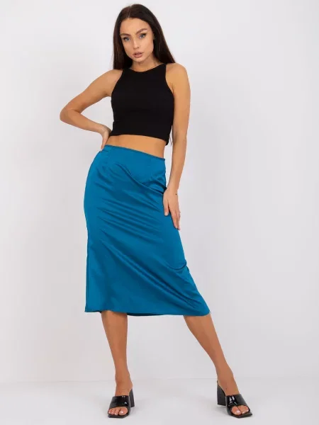 Sukňa Fashionhunters modrá