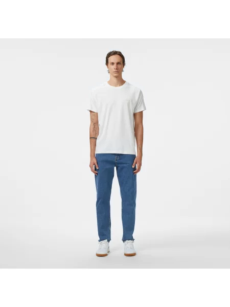 Lacoste T-Shirt Z Okrągłym Dekoltem Regular Fit biały