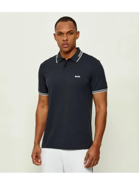 Tricou polo Boss Green stretch verde