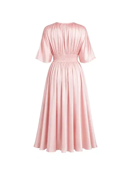 Rochie maxi Guess țesută roz