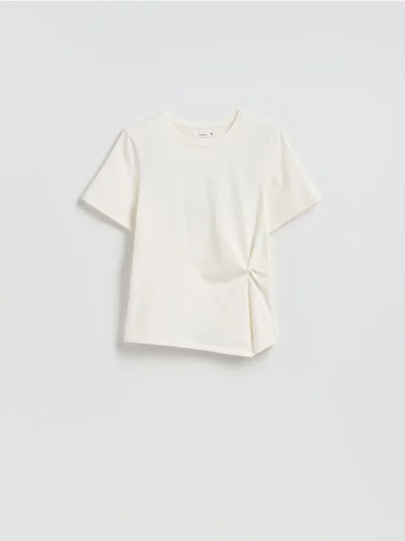 Reserved Tricou cu detaliu decorativ crem