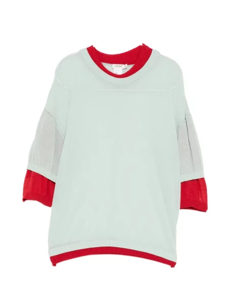 Kołnierzykowy top Cotemp zielony