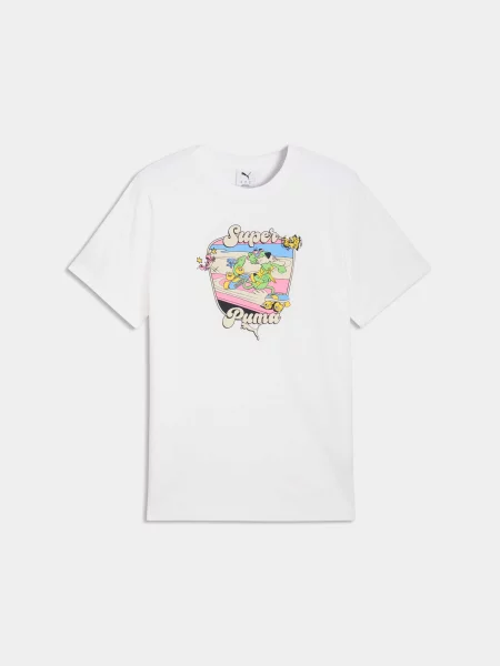 Футболка PUMA Graphic Tee комбінований верх білий