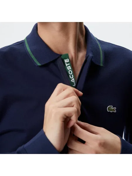 Поло Lacoste синее