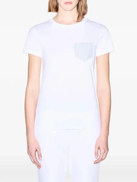 Tricou Armani Exchange cu dungi alb