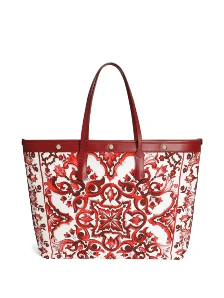 Raštuota drobė krepšys Dolce & Gabbana balta