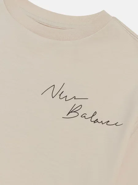 Детская футболка New Balance бежевая