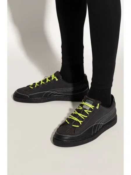 Sneakerși Puma Suede din piele de căprioară negru