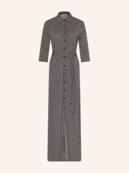 Siyu Sukienka Koszulowa Z Rękawami schwarz czarna