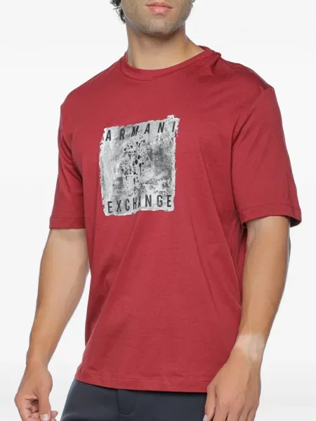 Tricou Armani Exchange cu imagine roșu