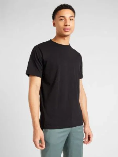 KnowledgeCotton Apparel Majica črna / bela