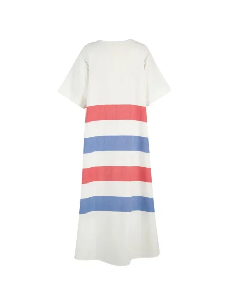Rochie maxi Marrakshi Life cu dungi alb