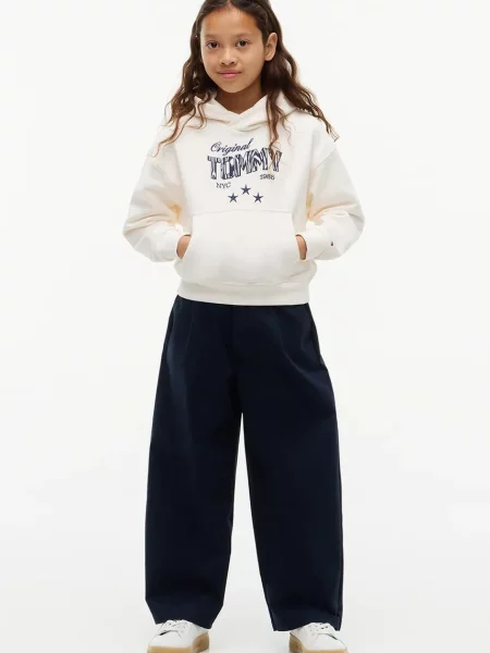 Суичър с качулка Tommy Hilfiger бяло