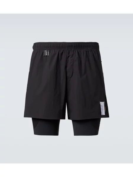 Pantaloni scurți Satisfy alergare negru