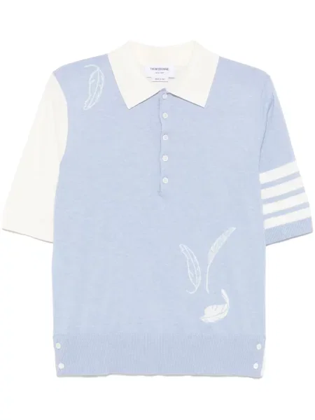 Polo Thom Browne cu dungi albastru