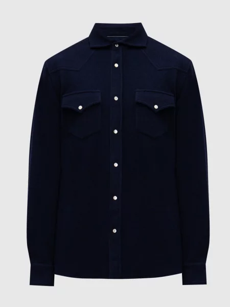 Рубашка Brunello Cucinelli синяя