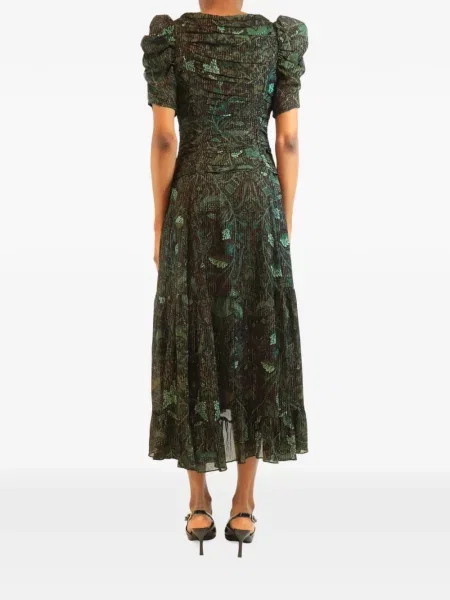 Scurt rochie midi Ulla Johnson verde