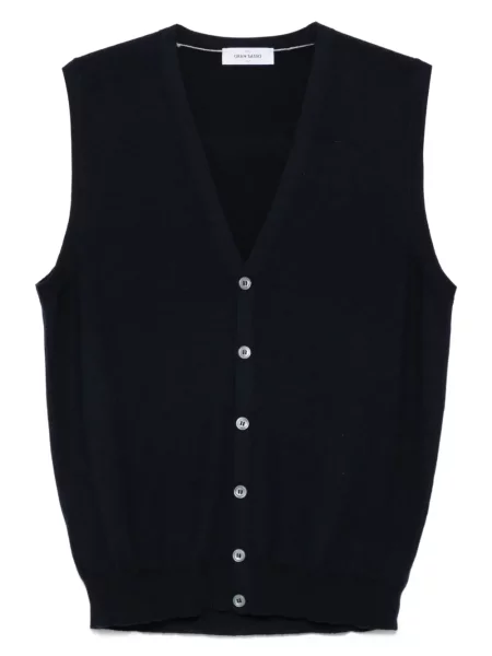 Вълнена жилетка Gran Sasso синьо