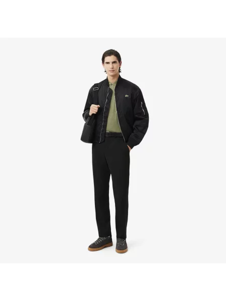 Lacoste Spodnie Chino O Regularnym Kroju czarny