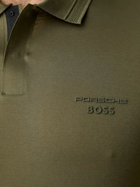 Поло Boss Green зеленое