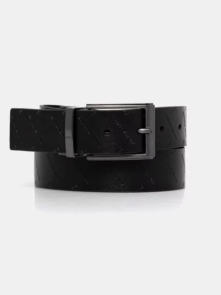 Armani Exchange pásek pánský kožený černý