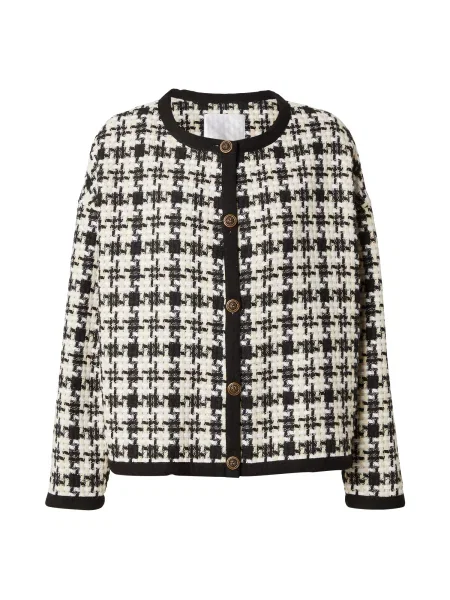 Co'couture Prechodná bunda béžová / čierna biela