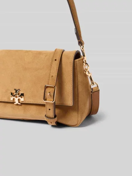 Torba na ramię z zamszowym efektem Tory Burch