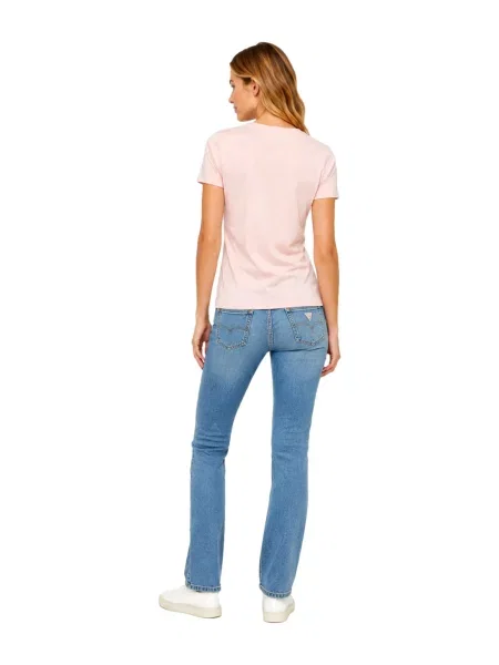 GUESS Tričko Triangle Ombre rosé