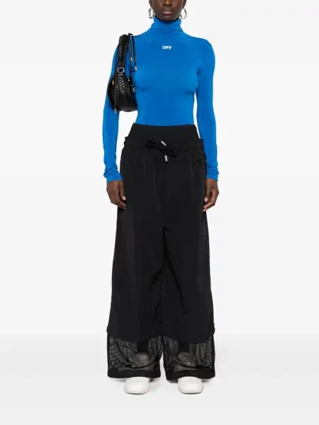 Plačiakojis juosmuo kelnės Off-white balta