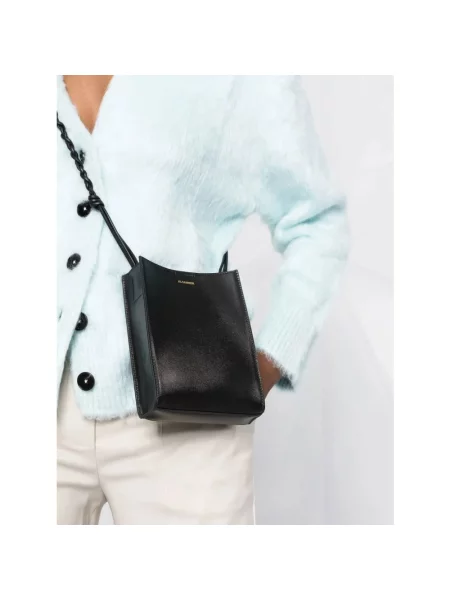 Torebka crossbody Jil Sander skórzana czarna