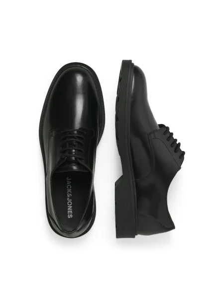 JACK & JONES Čevlji na vezalke JFWDAX antracit črna