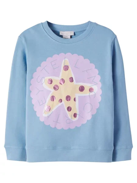 Gyerek fleece melegítő felső Stella Mccartney kék