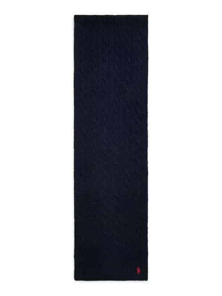Вовняний шарф Polo Ralph Lauren однотонний синій