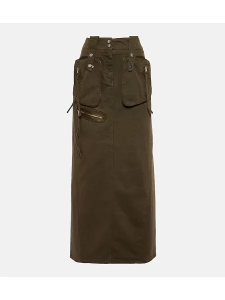 Fustă din denim Blumarine maro