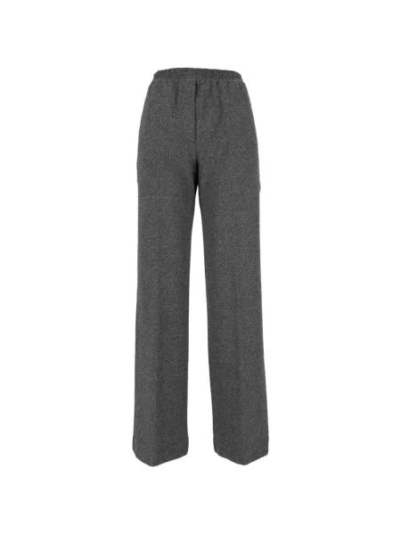 Pantaloni Weekend Max Mara cu model herringbone gri