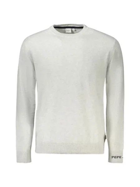 Pulover Pepe Jeans cu decolteu rotund gri
