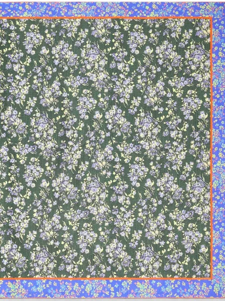 Fular Dries Van Noten de mătase verde