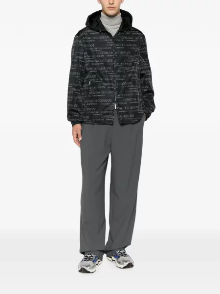 Reversibil geacă Emporio Armani cu autograf negru