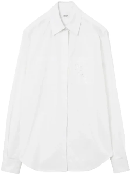 Cămașă Burberry cu broderie alb