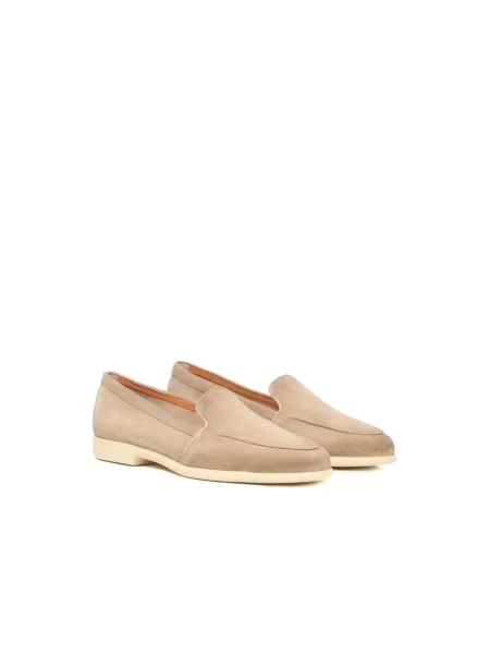 Kapcie Santoni skórzane beżowe