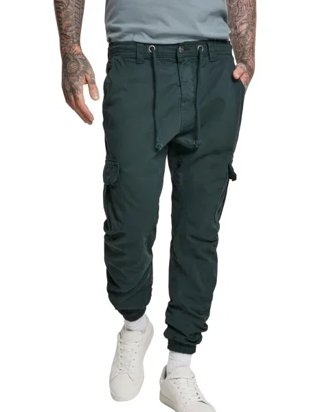 Urban Classics Pantaloni cu verde închis negru