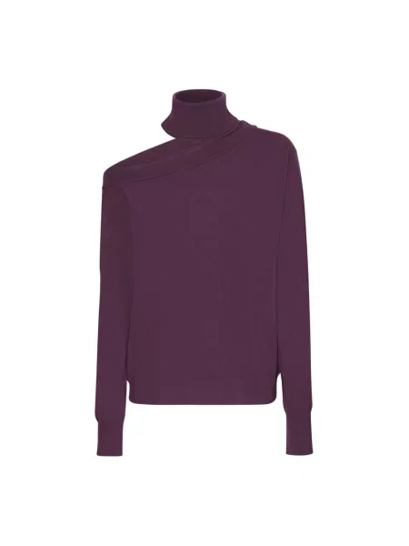 Sweter z kaszmiru Federica Tosi z kaszmiru fioletowy