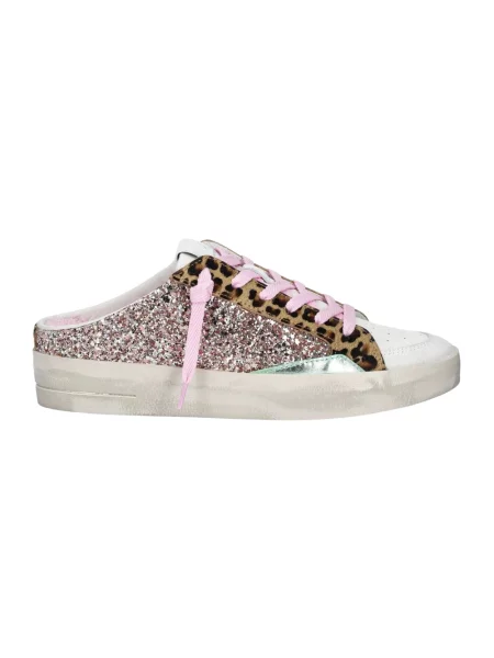 Crime London sneakersy skórzane DELUX SABOT różowy