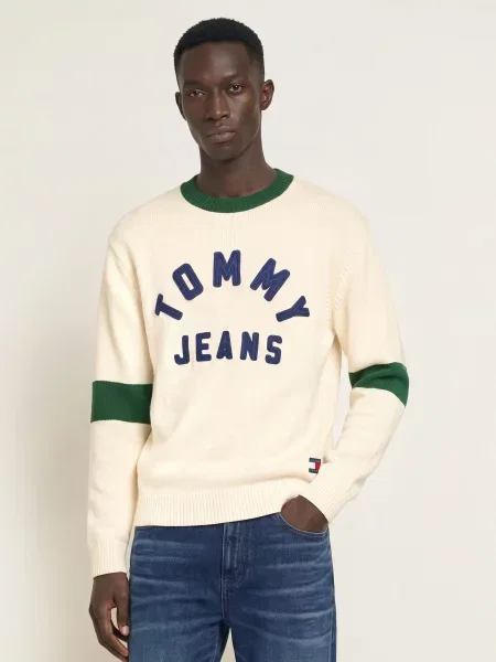 Tommy Jeans Sweter beige beżowy