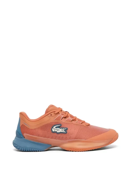 Sneakerși Lacoste cu autograf portocaliu